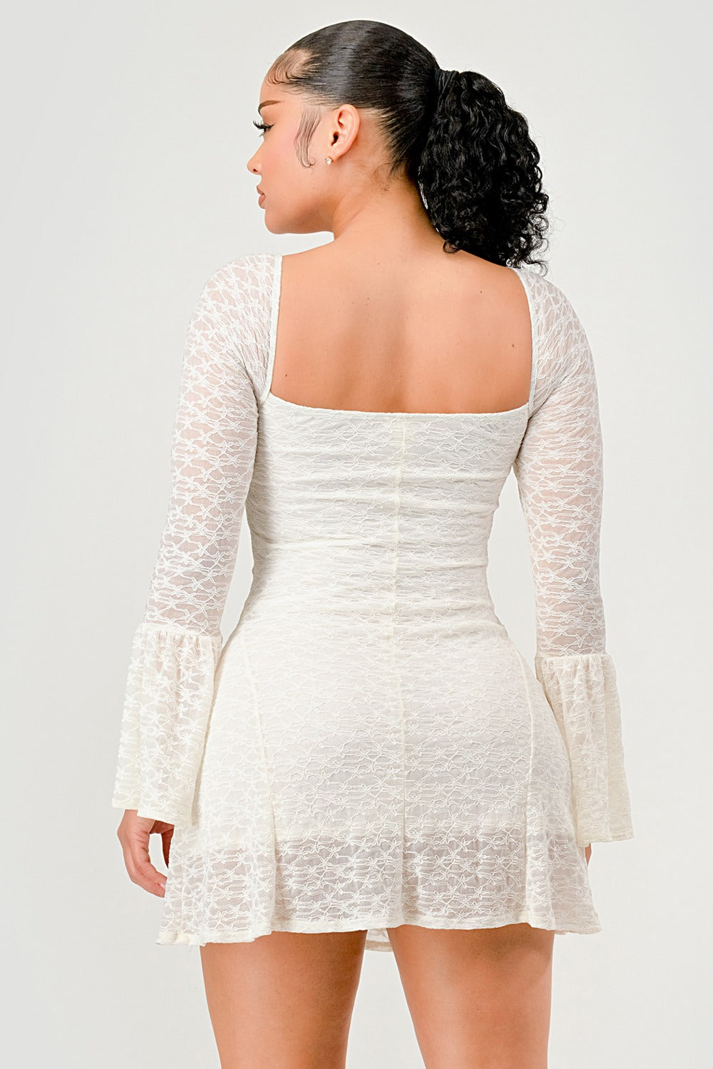 “Ethereal Elegance Lace Dress”