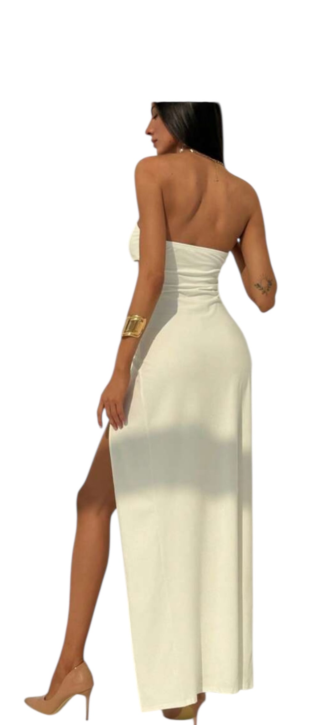 “Soleil Siren Cut-Out Gown”