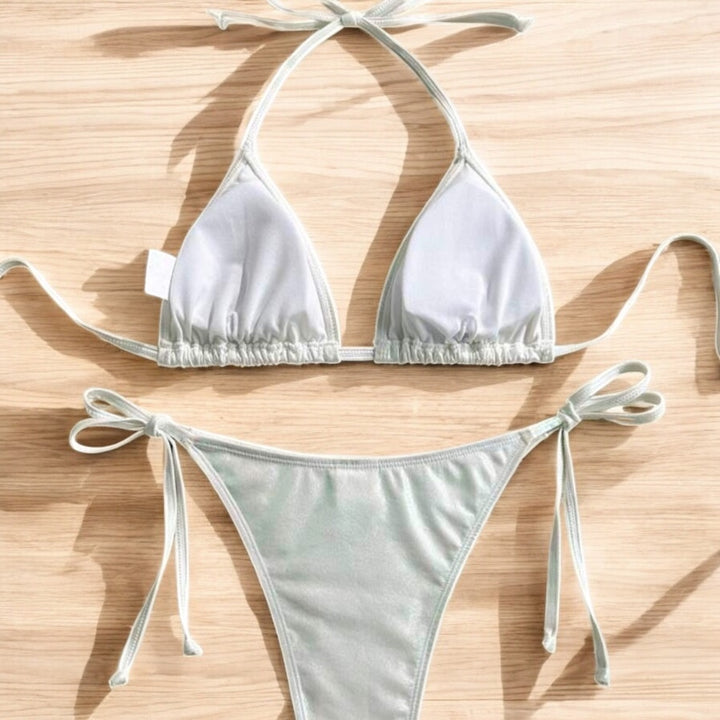 “Celestial Metallic Bikini Set”