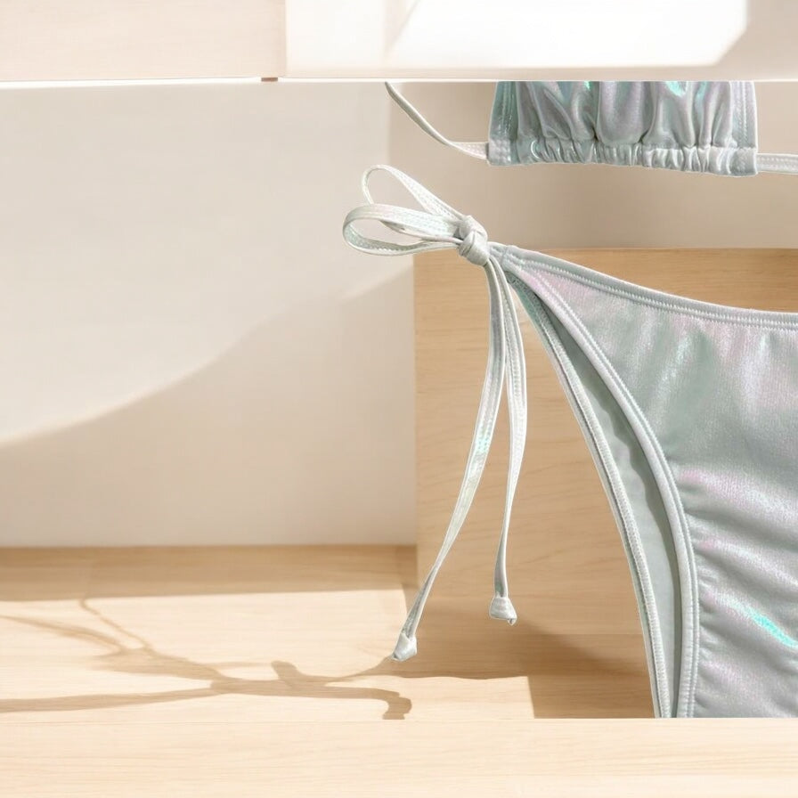 “Celestial Metallic Bikini Set”