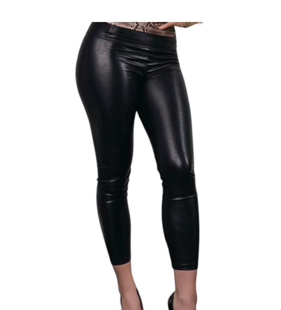 “Wild Edge Snakeskin Faux Leather Leggings”