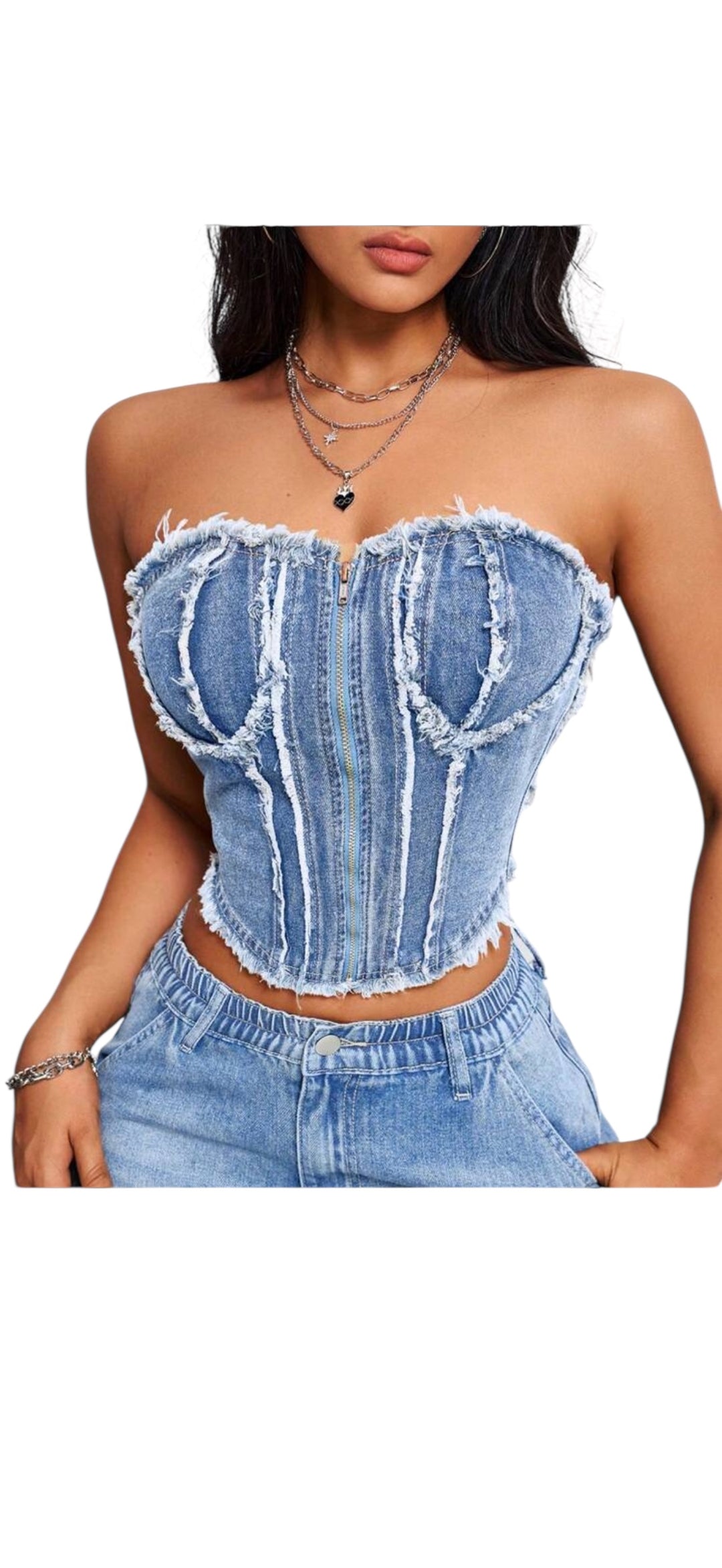 “Light Denim Crop”