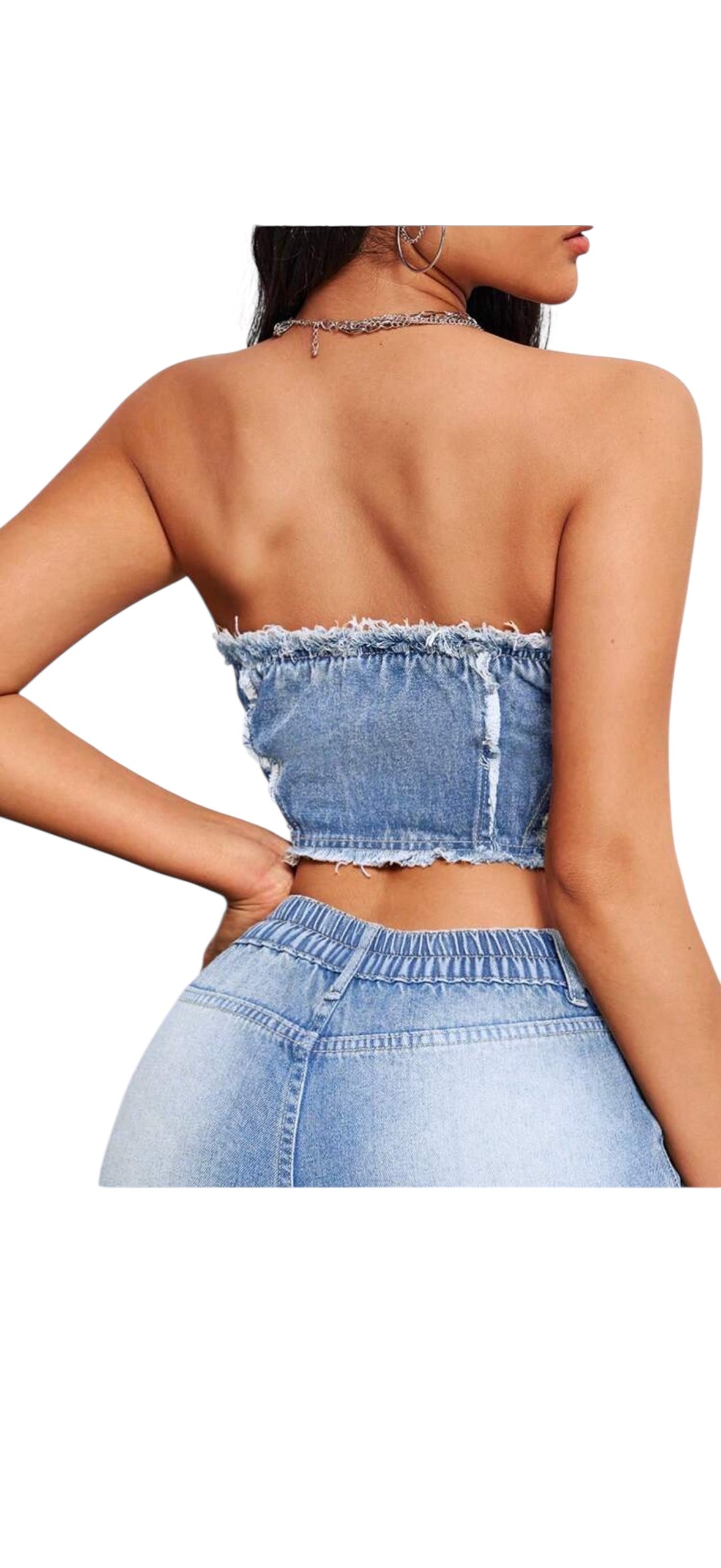“Light Denim Crop”