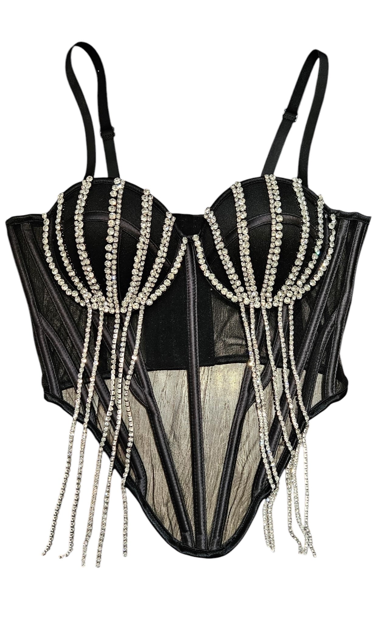 “Luxe Drip Rhinestone Corset”